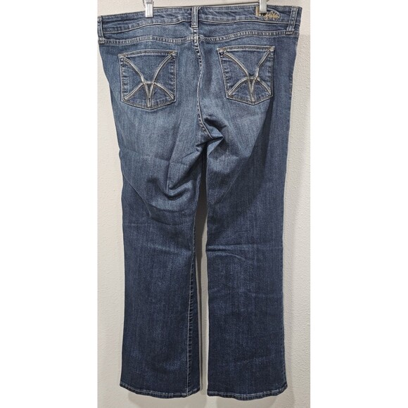 Kut From The Kloth Womens Farrah Baby Boot Cut Jeans Blue Stretch Medium Wash 14 - Picture 2 of 16